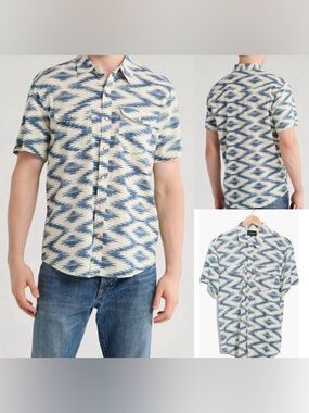 Men’s Lucky Brand Mojave Short
Sleeve Western Snap Shirt size Large L NWT